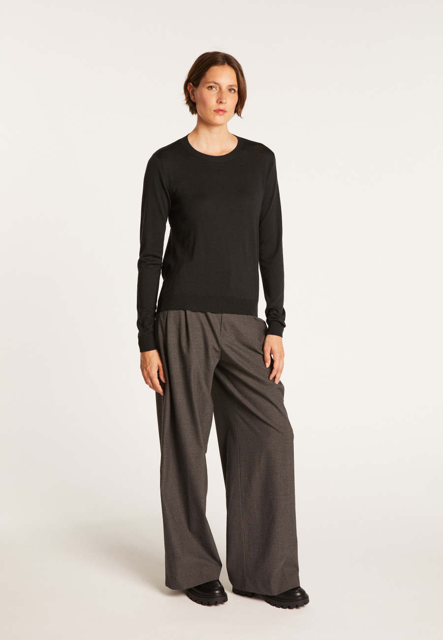 Pull en laine et soie ouverture dos - Embrun