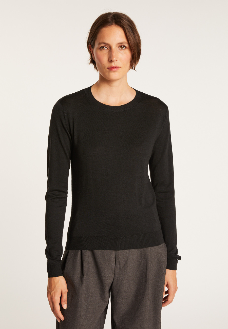 Pull en laine et soie ouverture dos - Embrun