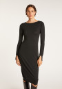 Dress made of wool and silk with back slit -  Epopée