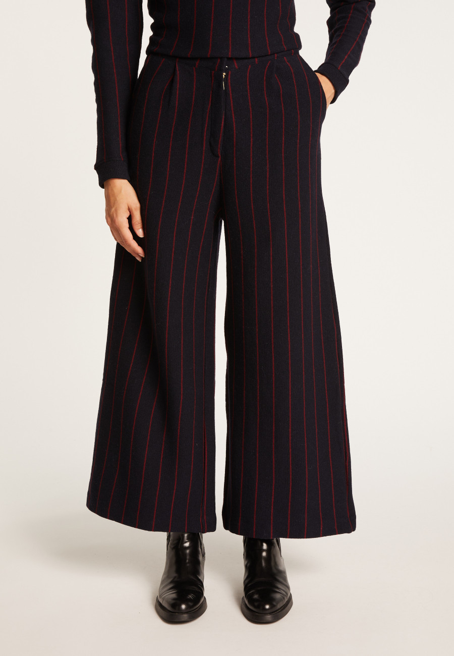 Wool and cotton trousers with tennis stripes - Lydie