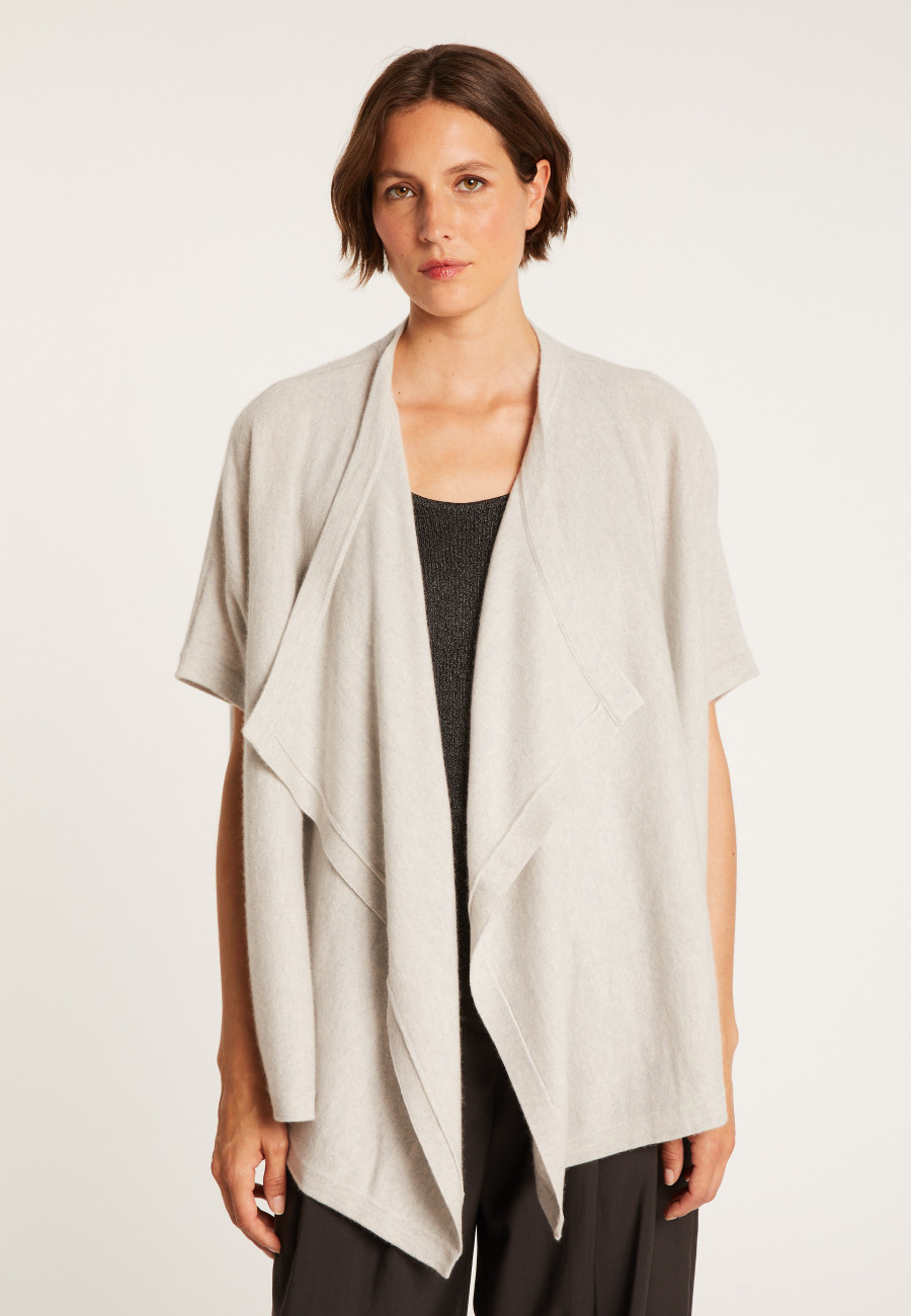 Sleeveless Cashmere kimono cardigan - Oumi