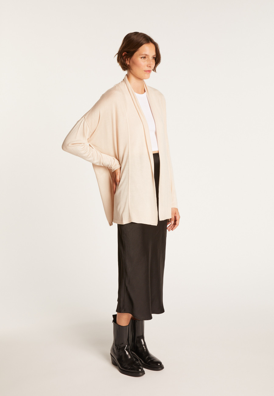 Bamboo cashmere cardigan with shawl collar - Hani