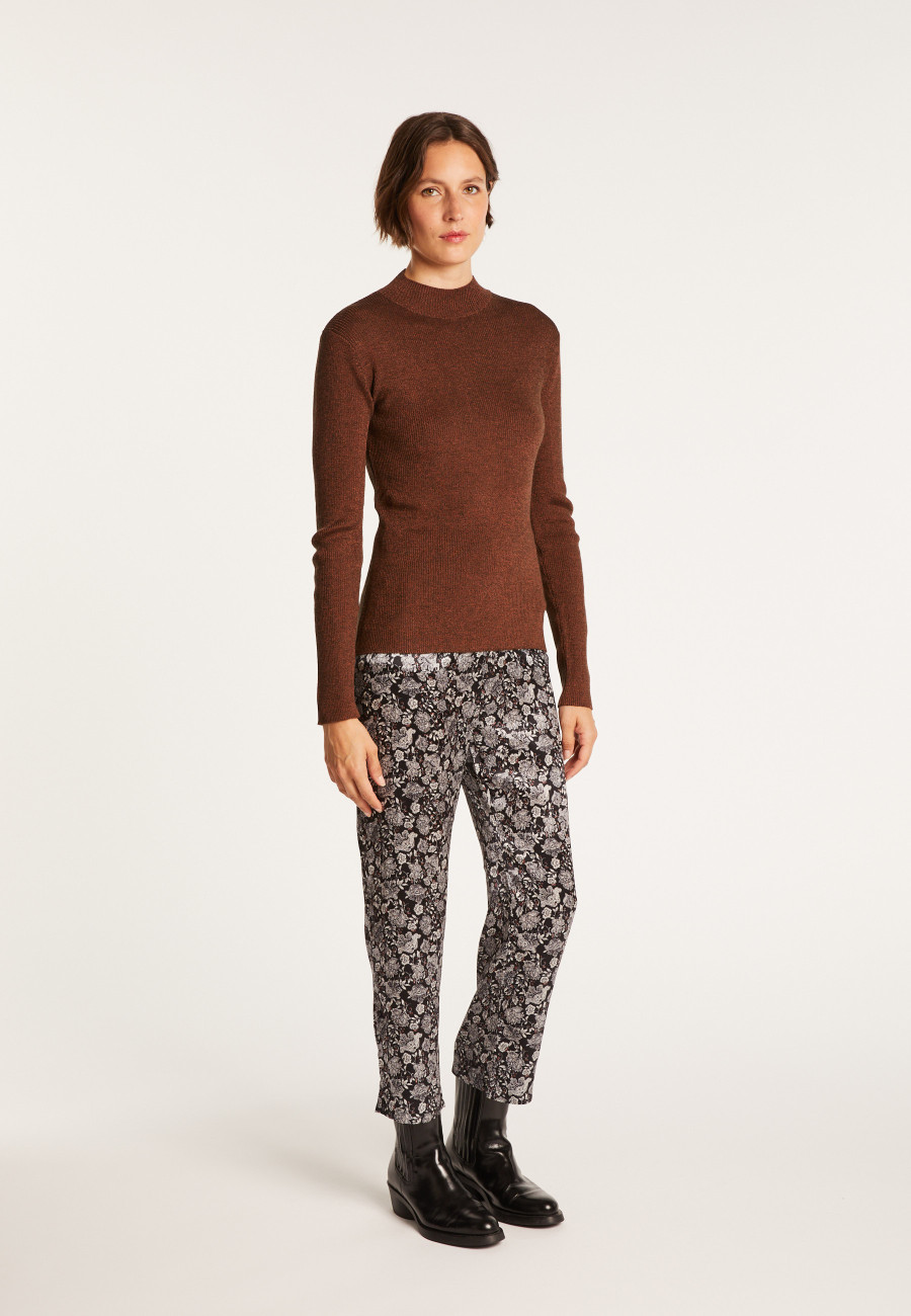 Skinny ribbed polo-neck - Ginette