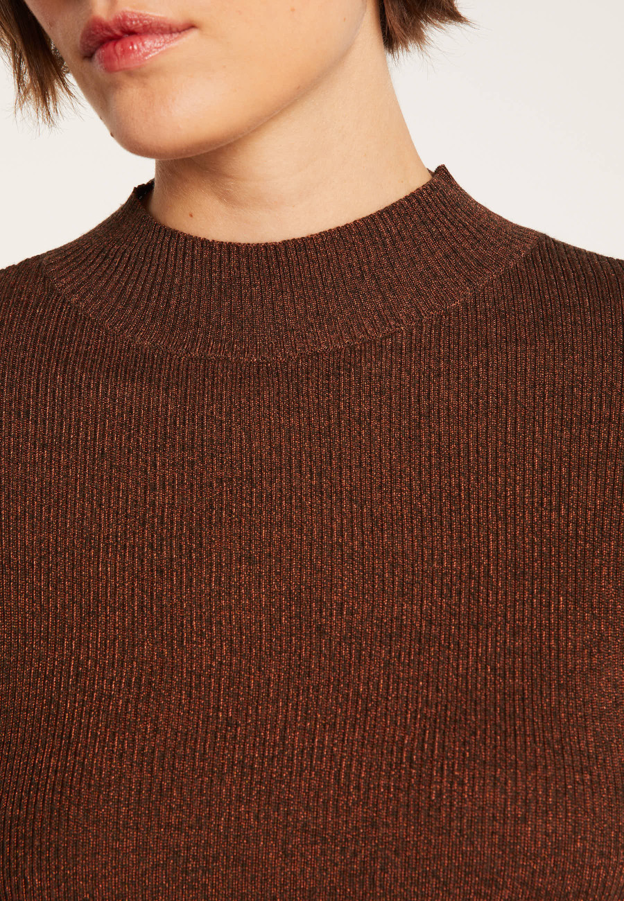 Skinny ribbed polo-neck - Ginette