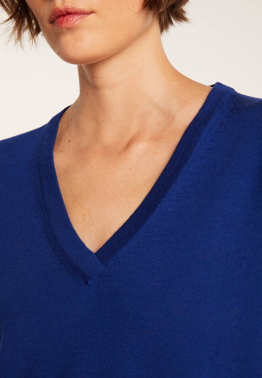 Pull bicolore à fentes en laine - Glee