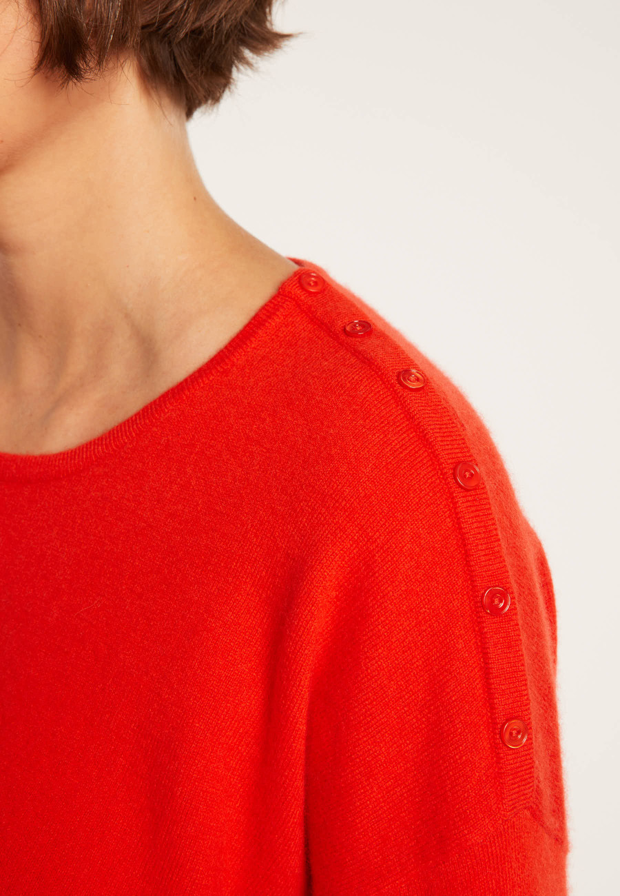 Pull ample en cachemire boutons épaule - Brook
