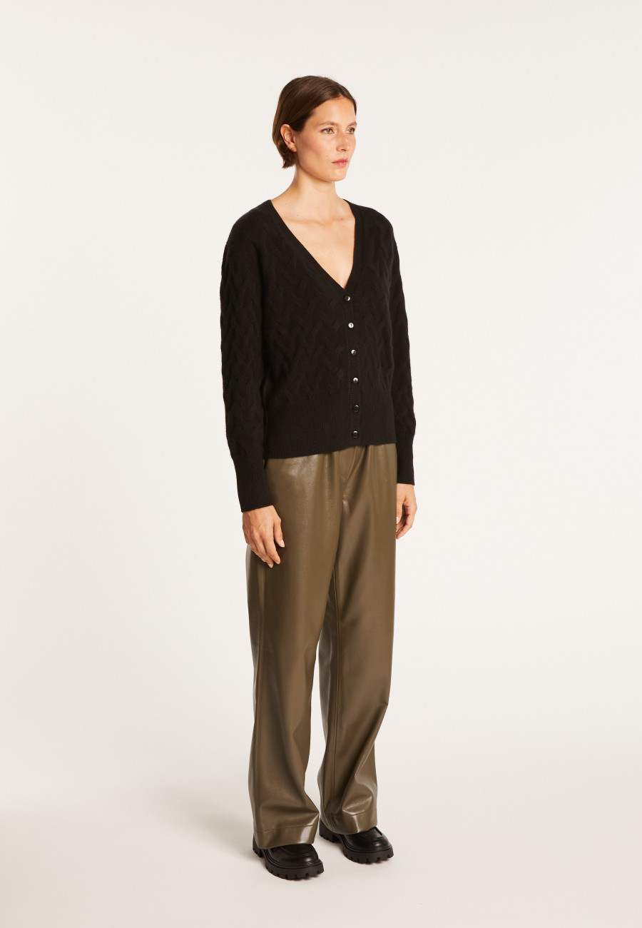 Cable-knit cashmere cardigan - Fiona