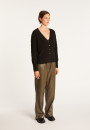 Cardigan à fantaisie de torsades en cachemire - Fiona 7002 arome - 82 Ecru