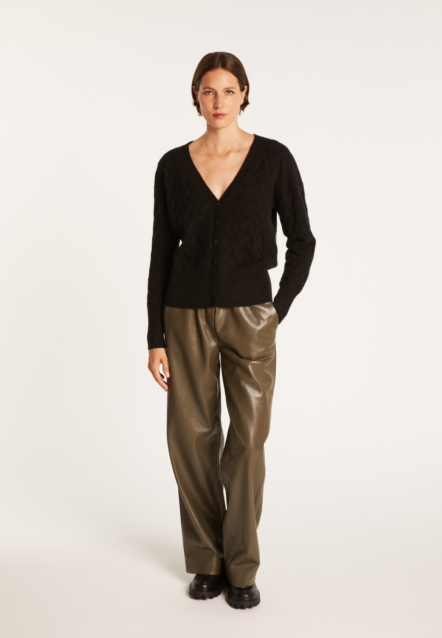 Cable-knit cashmere cardigan - Fiona