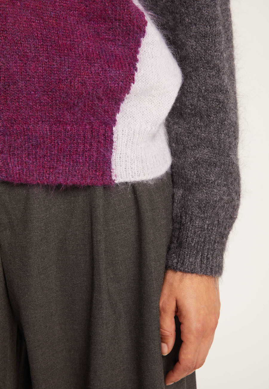 V-neck mohair cardigan - Floria
