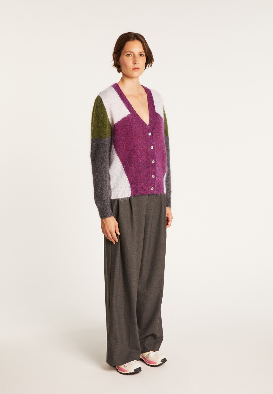 V-neck mohair cardigan - Floria