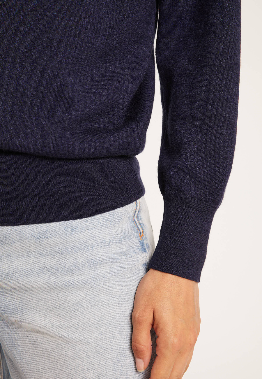 Pull col polo en lin cachemire - Bilbao