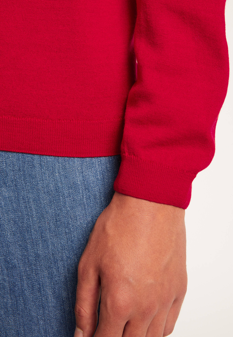 Suéter de lã merino com decote em V - Bibiane