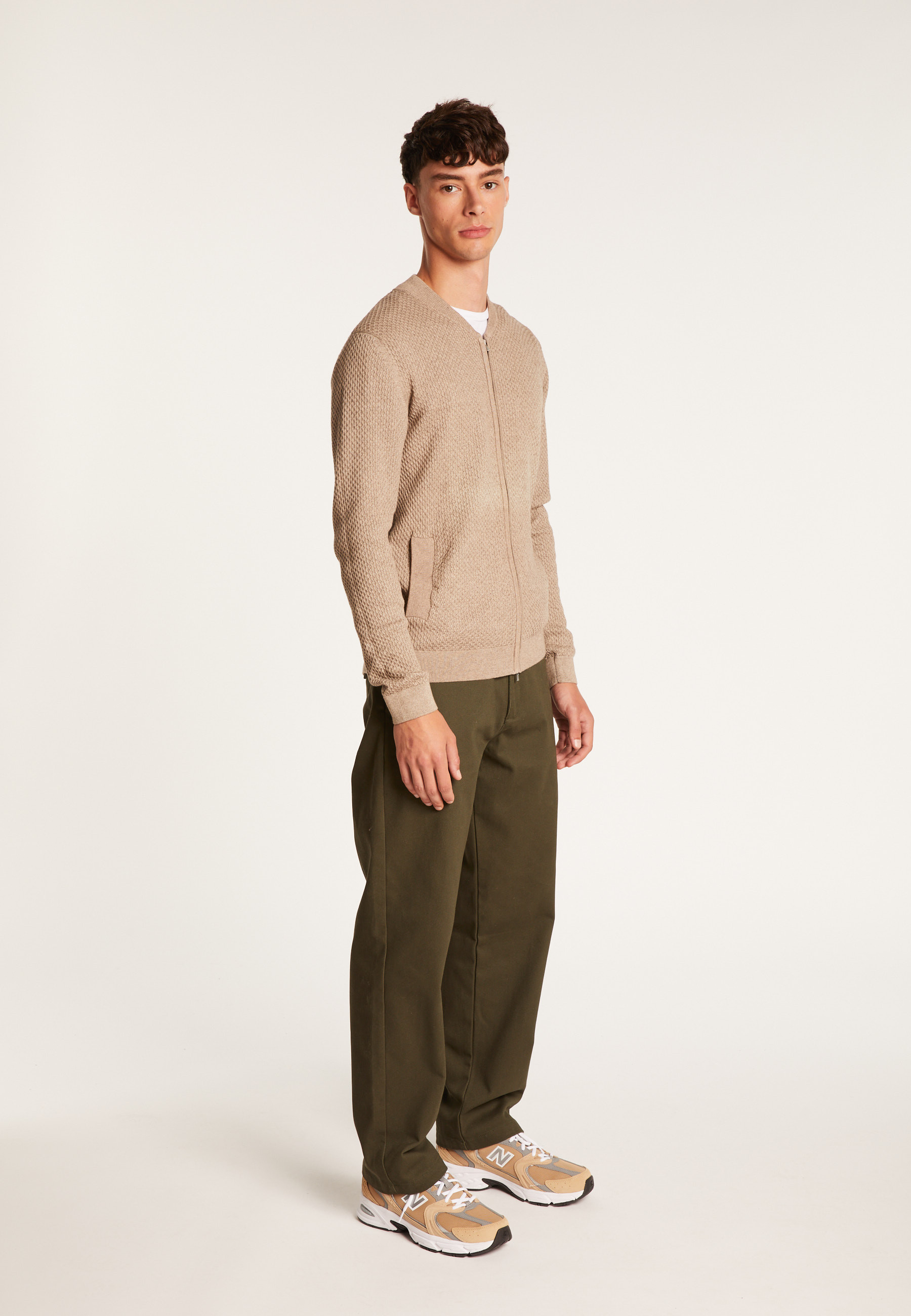 Cotton and cashmere zip-up cardigan - Hiro