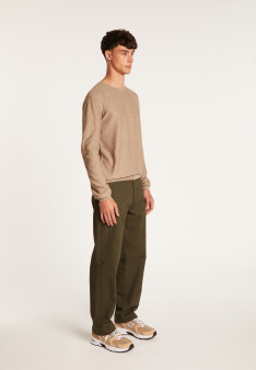 Cotton  and cashmere crew neck jumper - Hizoka