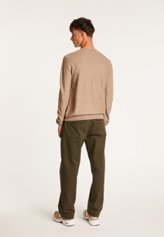 Cotton  and cashmere crew neck jumper - Hizoka