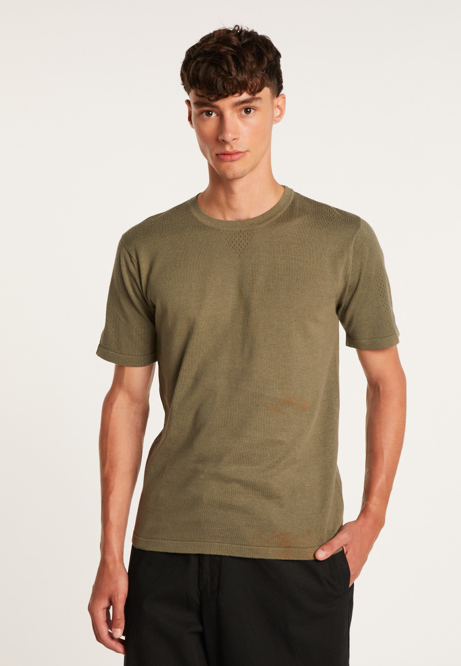 Camiseta de algodão e seda - Lars