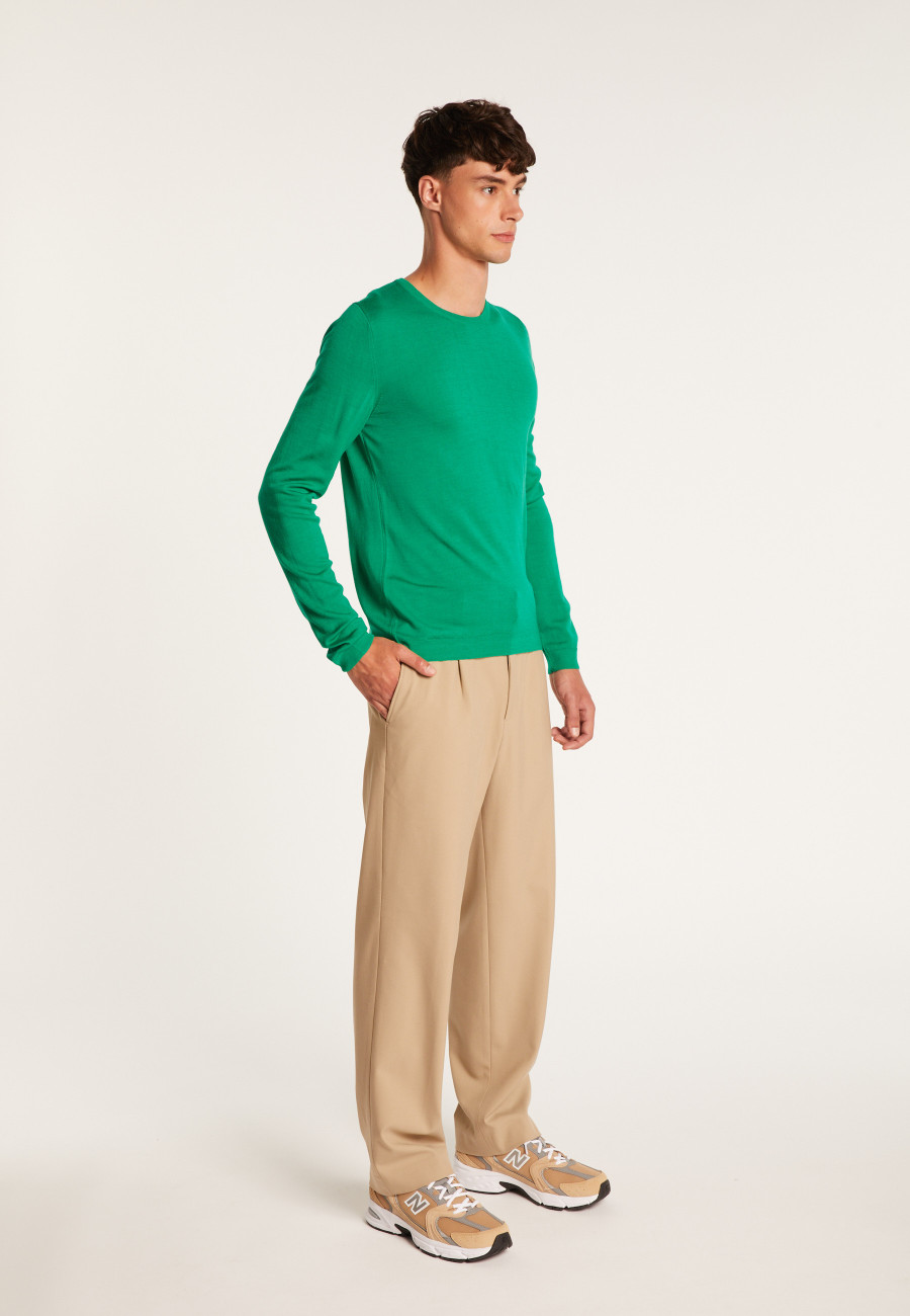 Round-neck wool jumper - LUCIANO