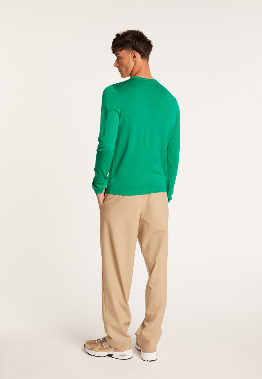 Round-neck wool jumper - LUCIANO