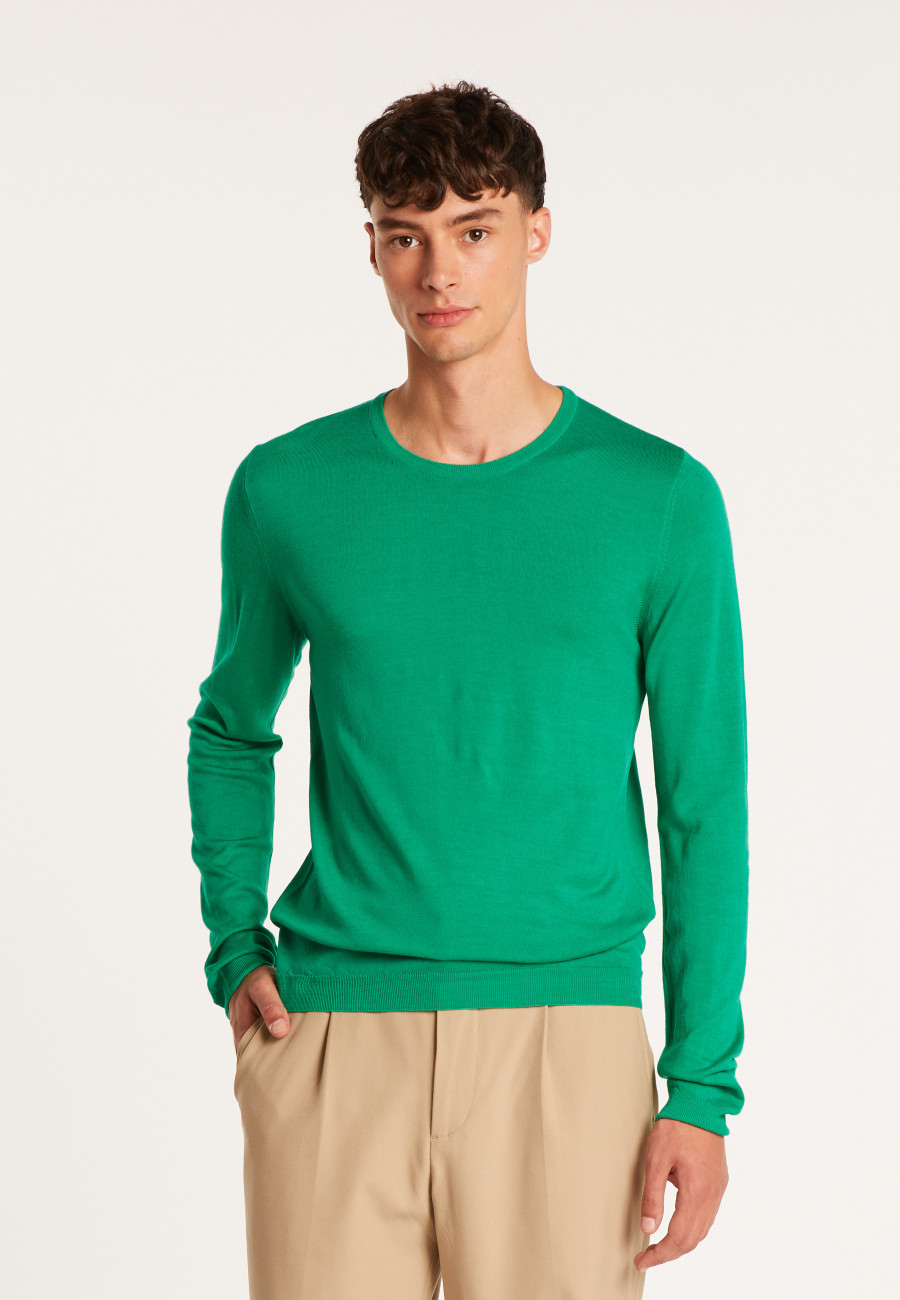 Round-neck wool jumper - LUCIANO