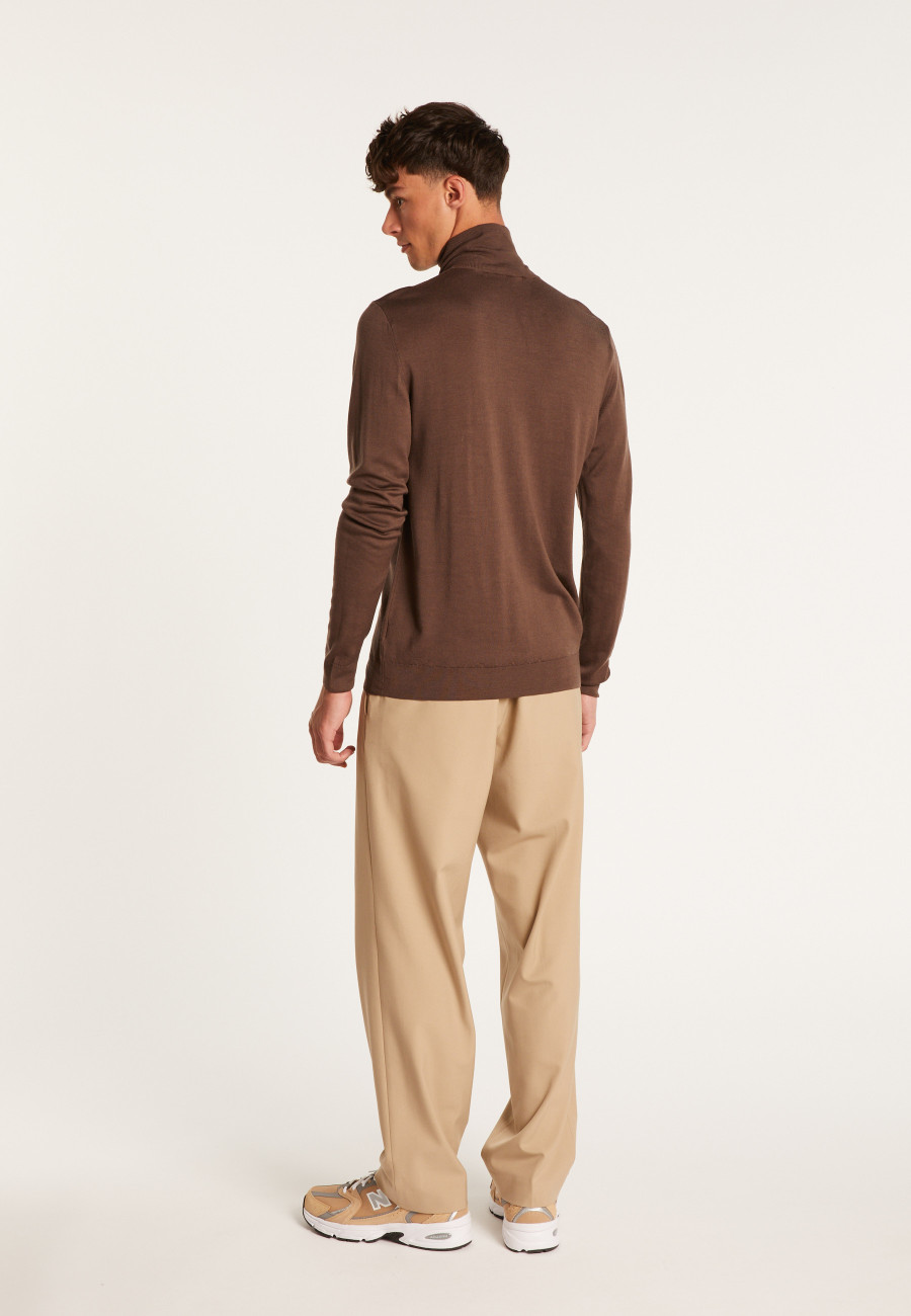 Colete com zíper em lã Merino - Estian