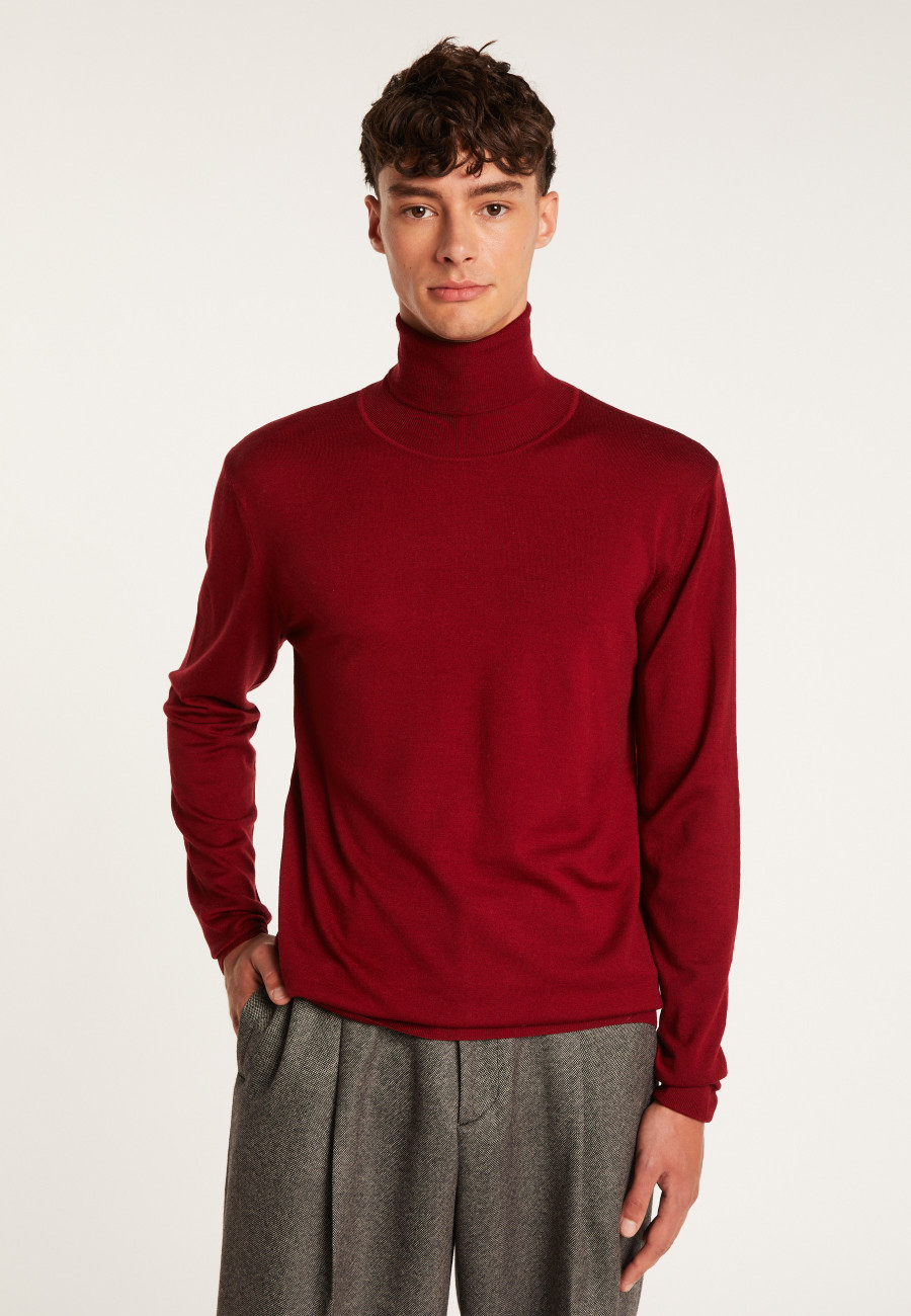 Pull col roulé en laine mérinos - Enzo