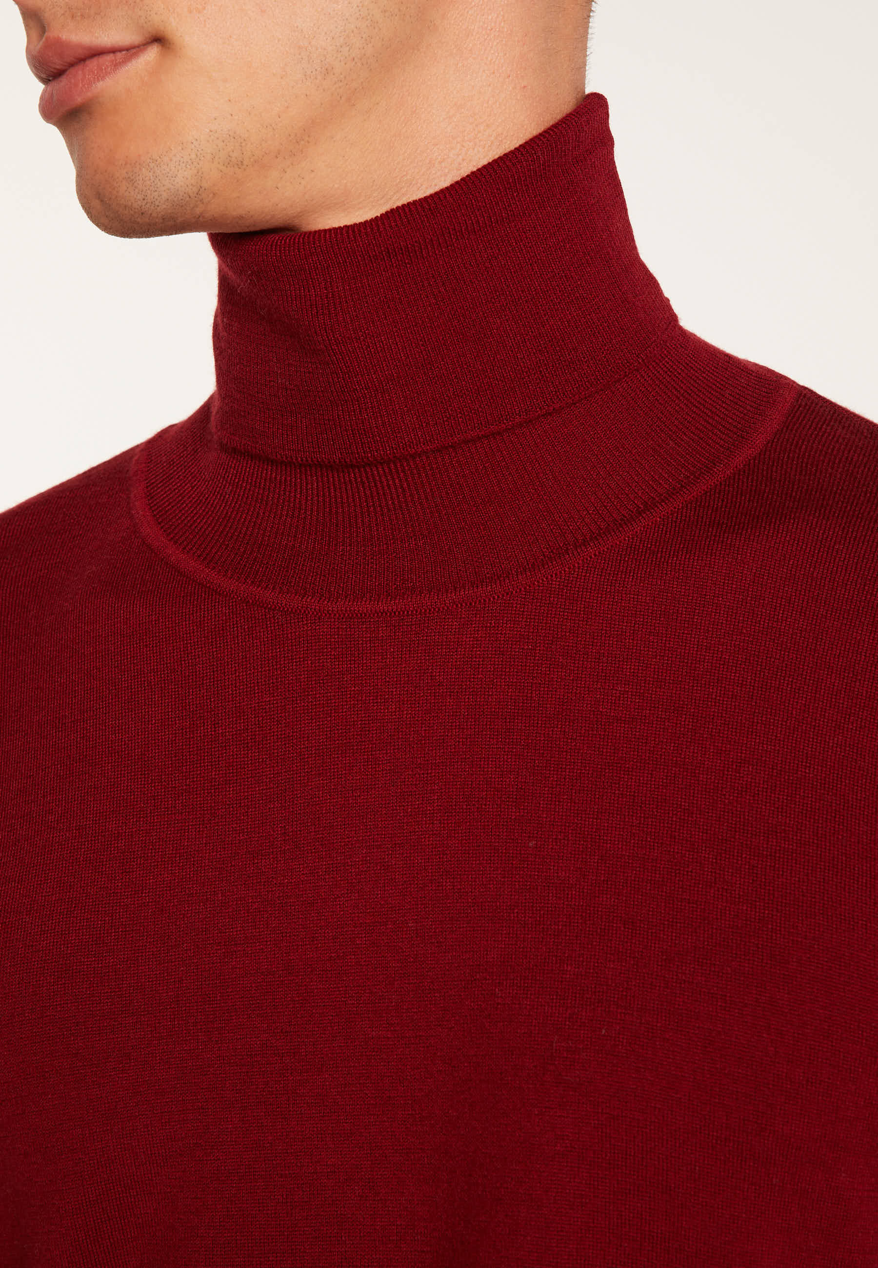 Pull col roulé en laine mérinos - Berry 6600 blanc - 02 Blanc