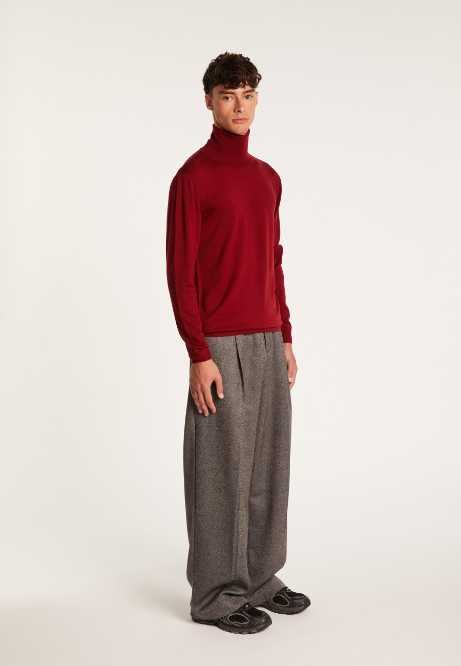 Pull col roulé en laine mérinos - Enzo