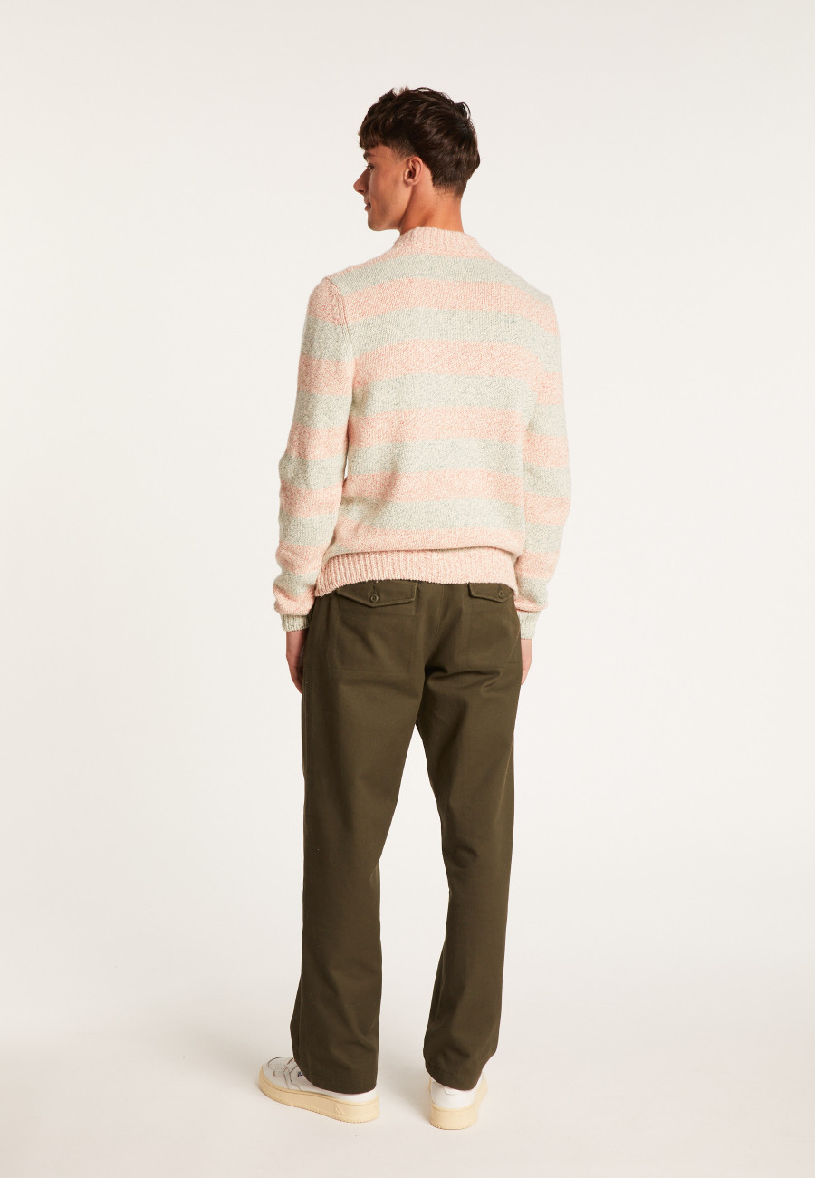 Striped high-neck jumper - Romualdo