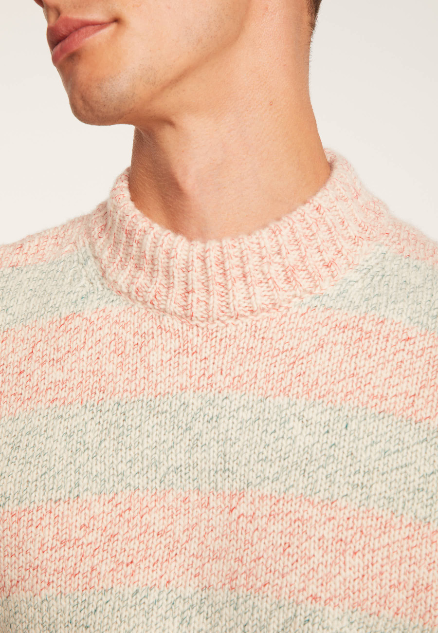 Striped high-neck jumper - Romualdo