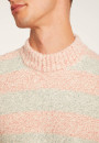Pull col montant rayé - Romuald 6741 noir ecarlate - 11 gris clair