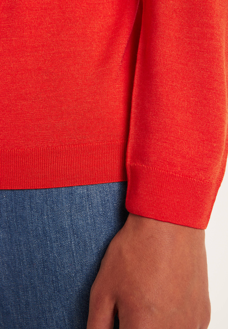 Wool and silk polo neck sweater - Bartev