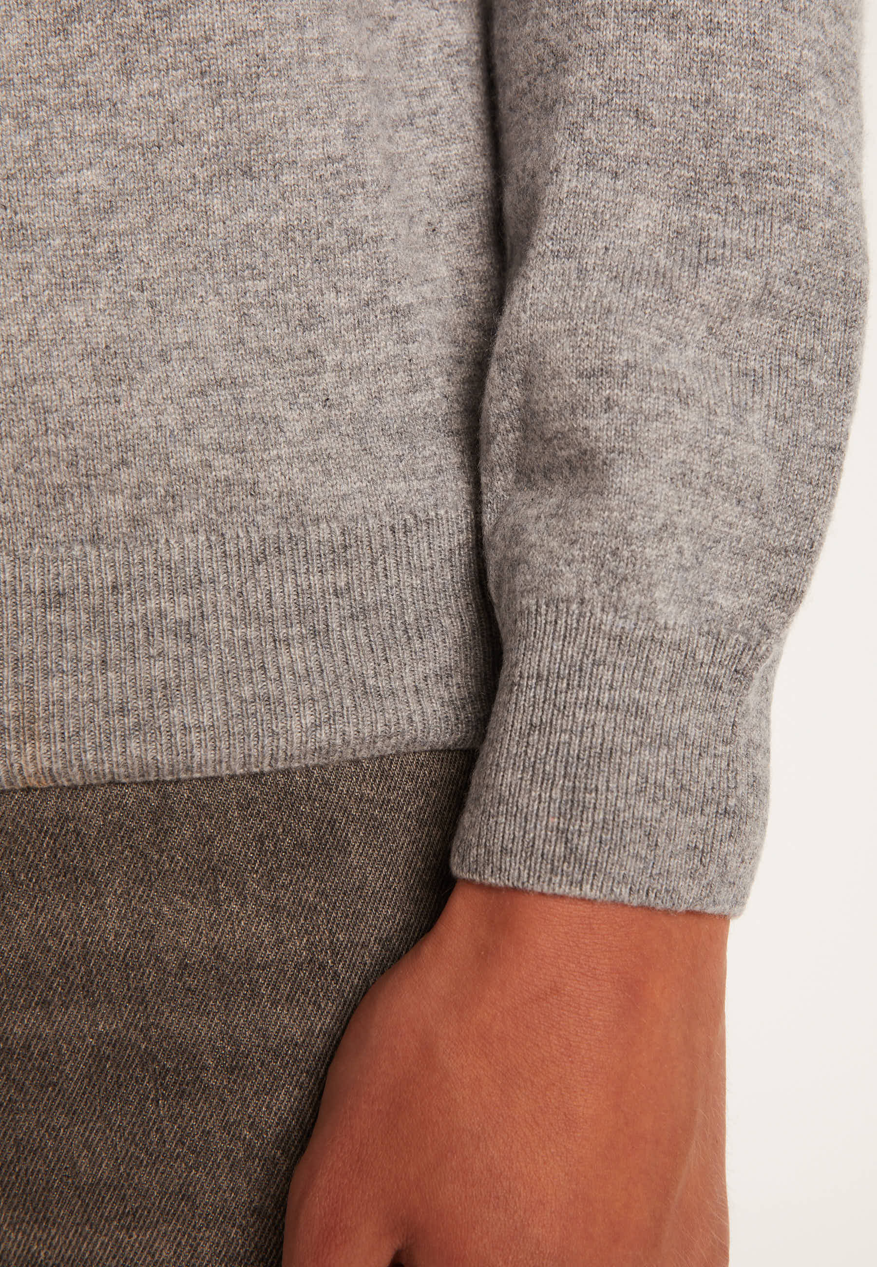 long-sleeved polo shirt in 100% cashmere-BILLY