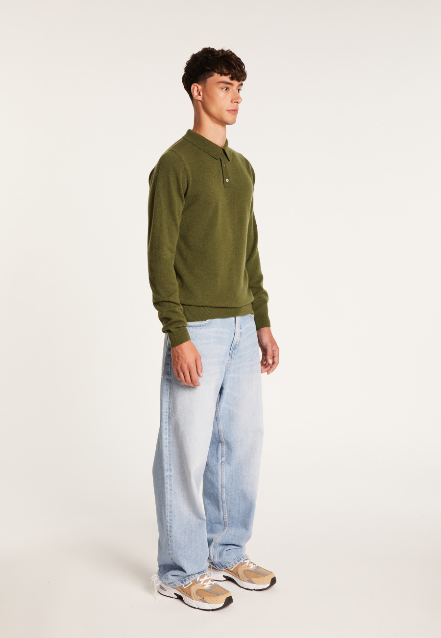 Suéter de cashmere com gola polo - Emerson