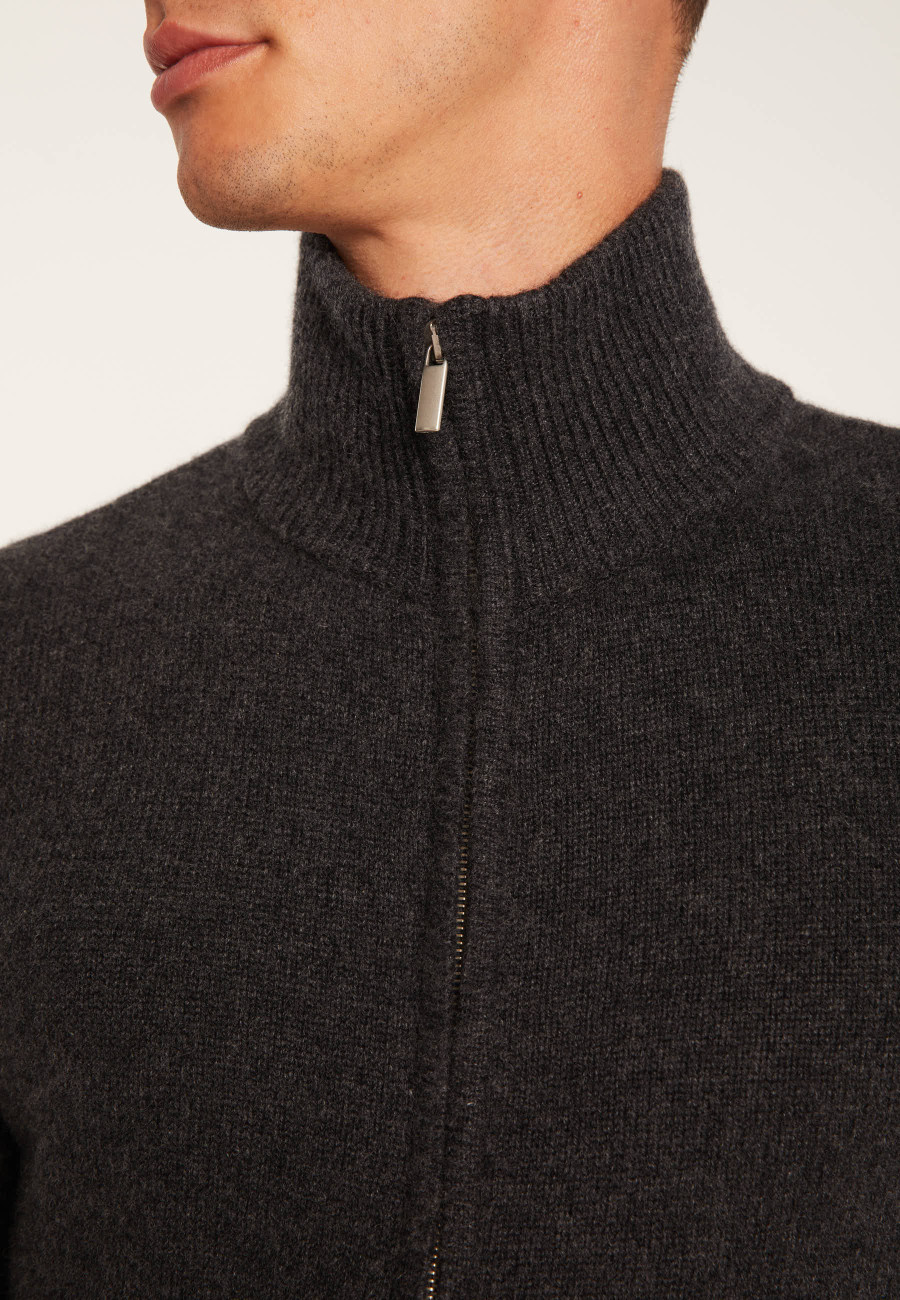 Cardigan de cashmere com zíper e 4 camadas - Balthazar