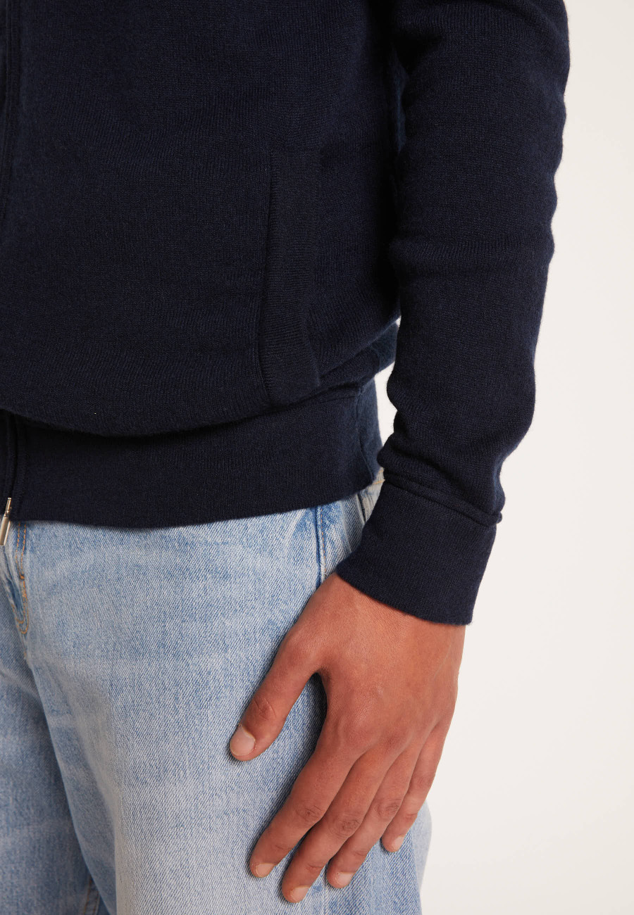 Zipped cashmere hooded jacket - Emilien