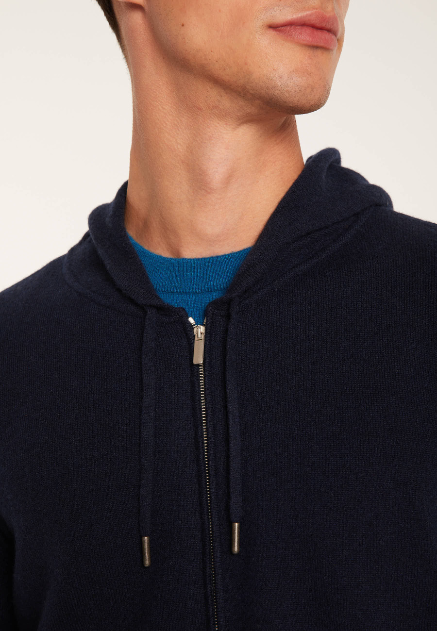 Zipped cashmere hooded jacket - Emilien