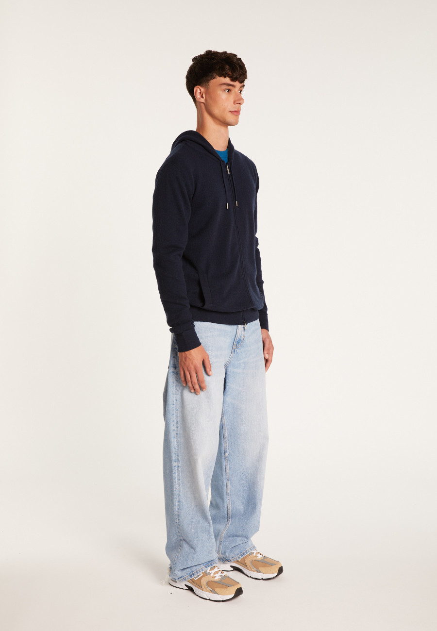 Veste zippée à capuche en cachemire - Emilien