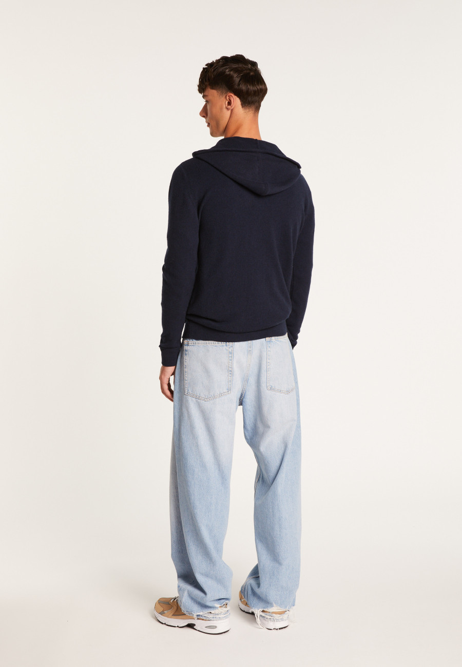 Veste zippée à capuche en cachemire - Emilien