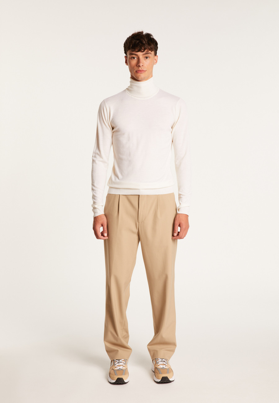 Pull col roulé en laine mérinos - Enzo