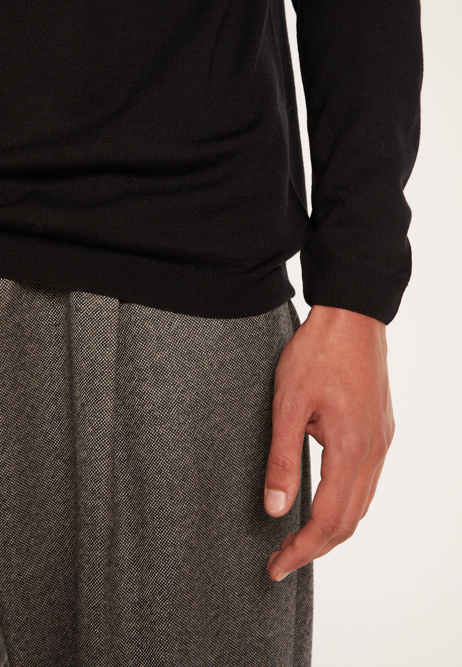 Pull col V en laine mérinos - Elmo