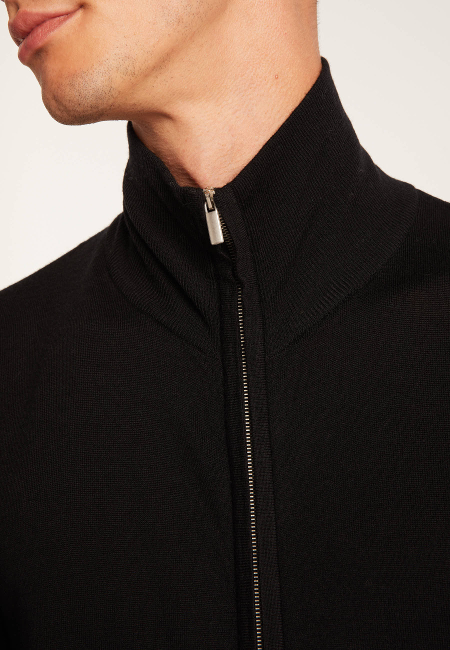 Gilet zippé en laine mérinos - Estian