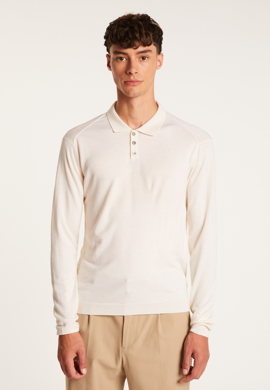 Wool and silk polo shirt - Bartev