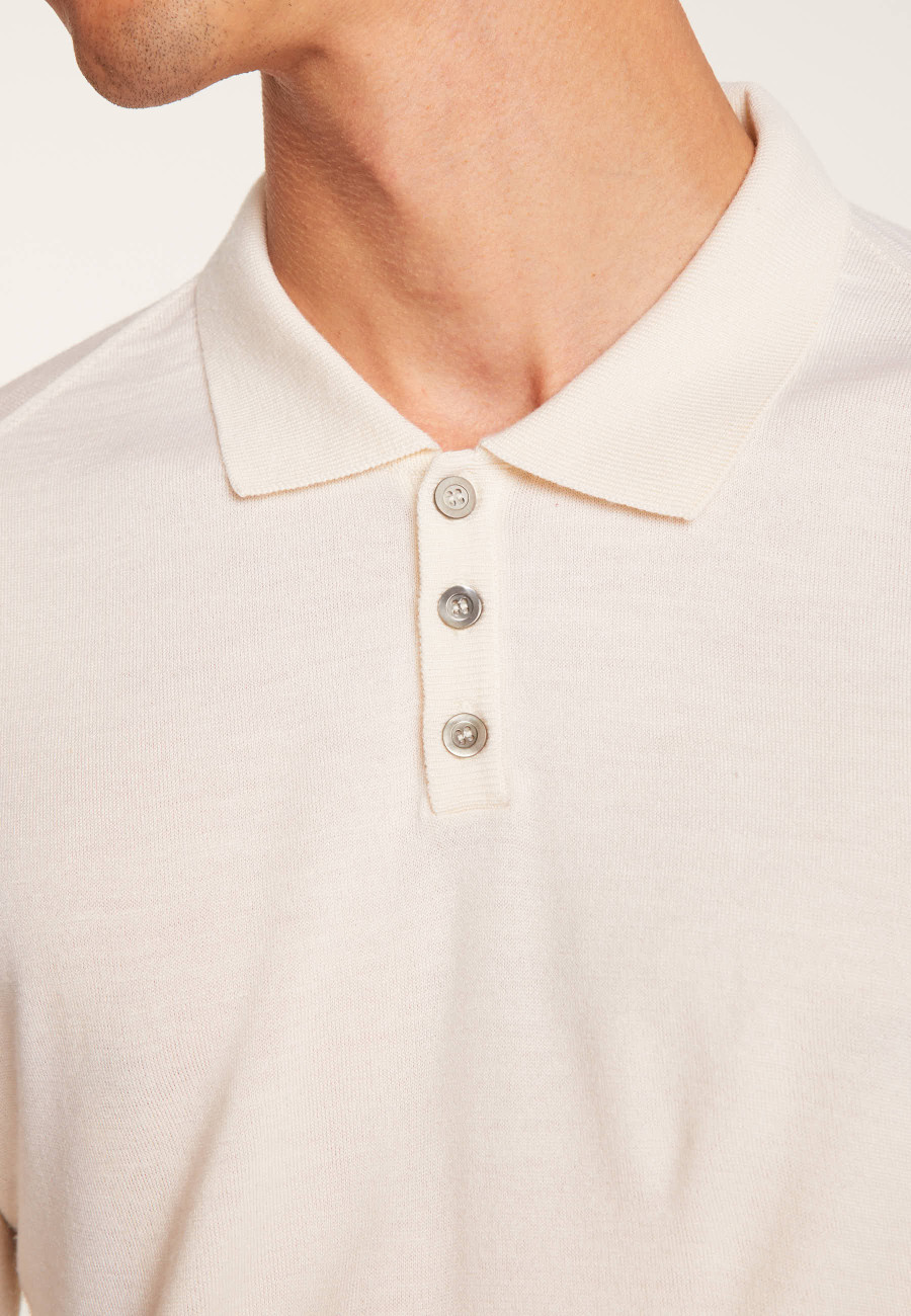 Wool and silk polo shirt - Bartev