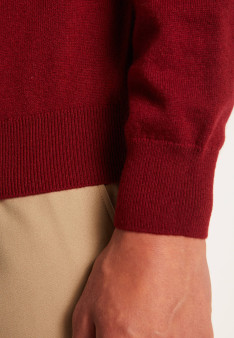 Pull col polo en cachemire - Emerson 7451 bronze - 83 Kaki