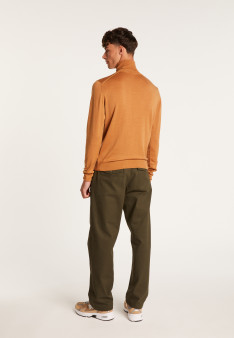 Merino wool turtleneck sweater with logo - Enzo