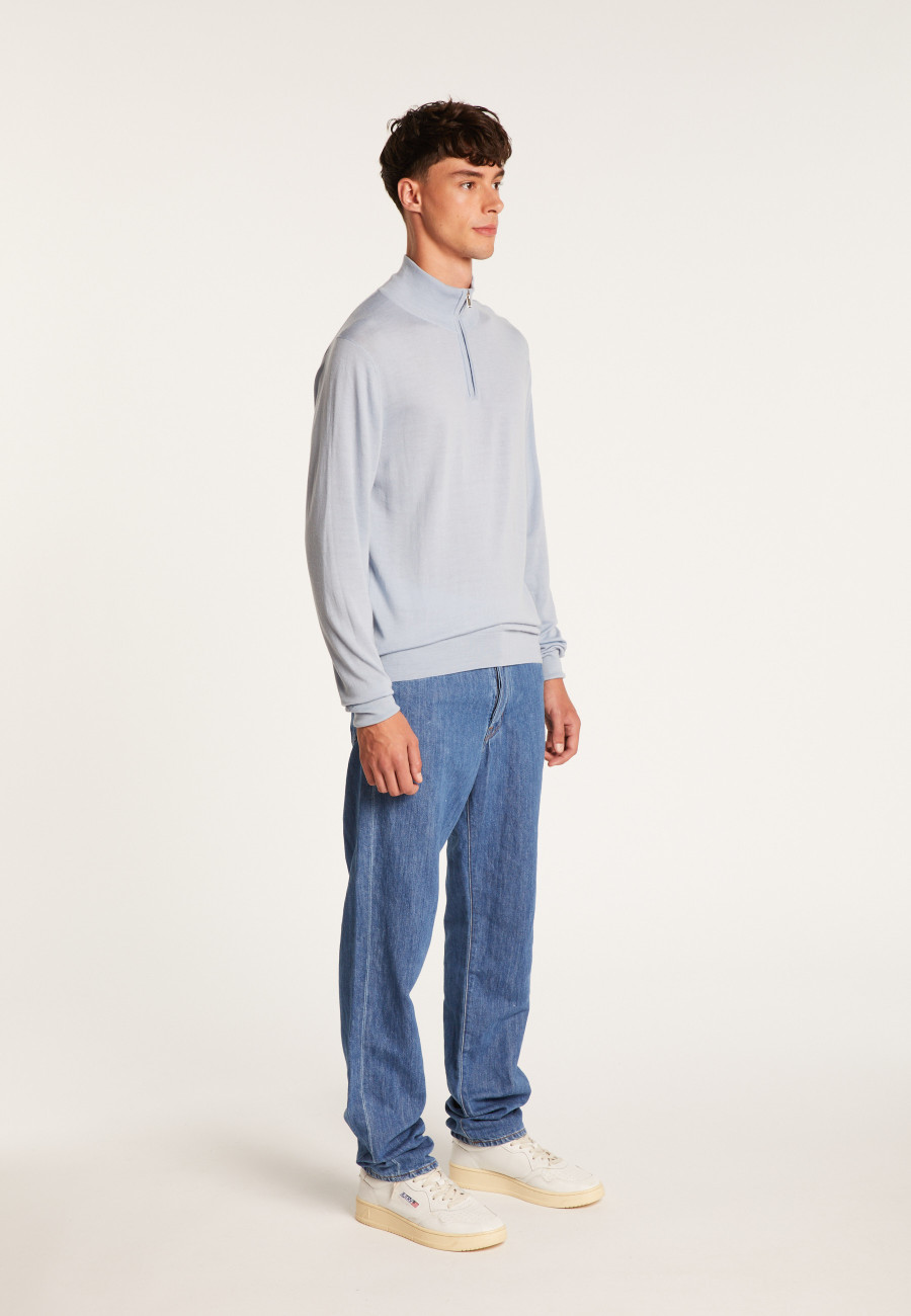 Pull col camionneur avec logo en laine mérinos - Ryan