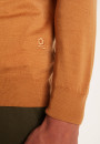 Gilet zippé avec logo en laine mérinos - Estian 7430 noisette - 88 Camel