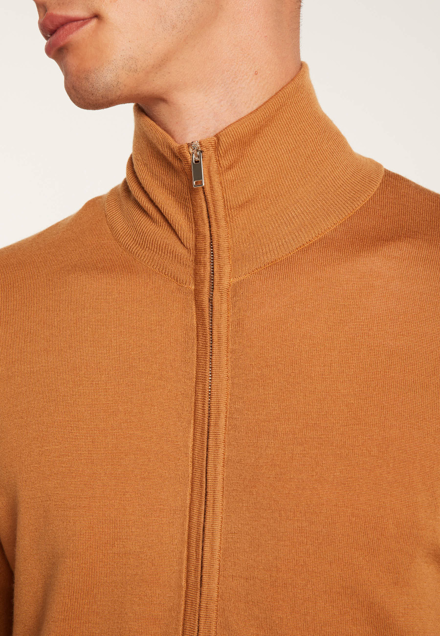 Gilet zippé en laine mérinos - Estian