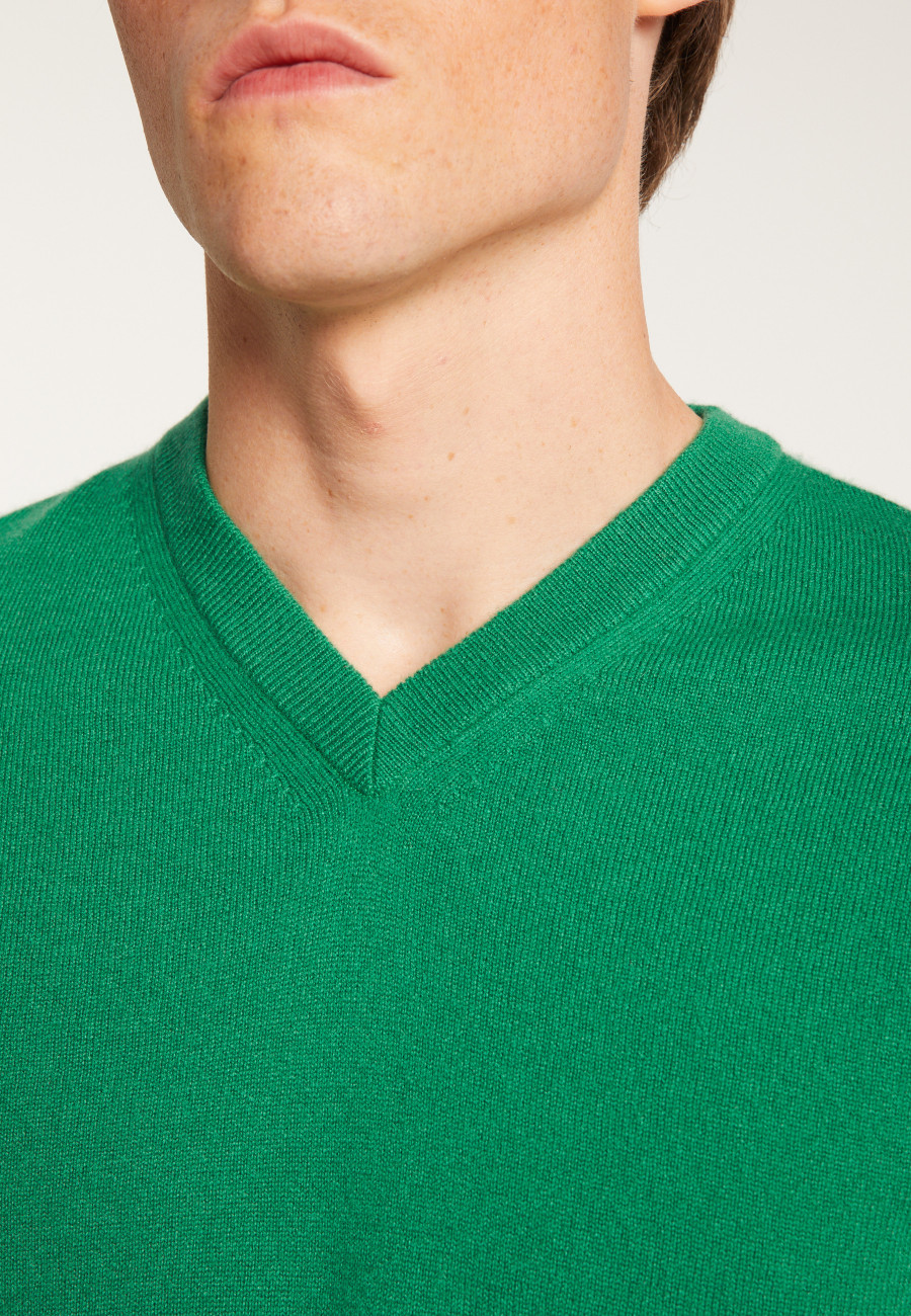 Suéter de cashmere com decote em V - Evann